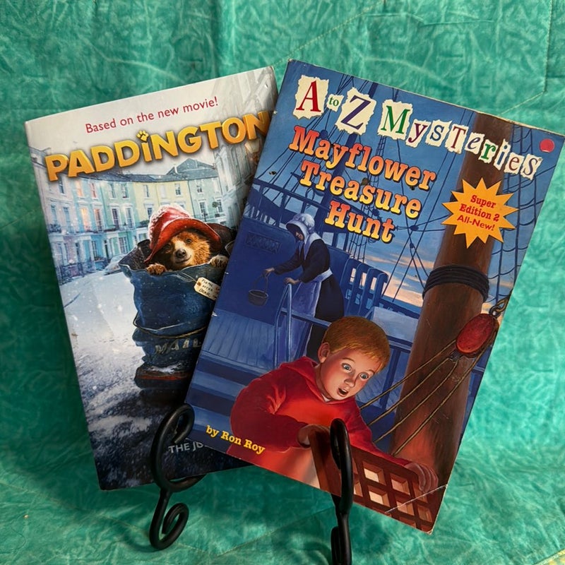 A to Z Mysteries Mayflower Treasure Hunt; Paddington, The Junior Novel