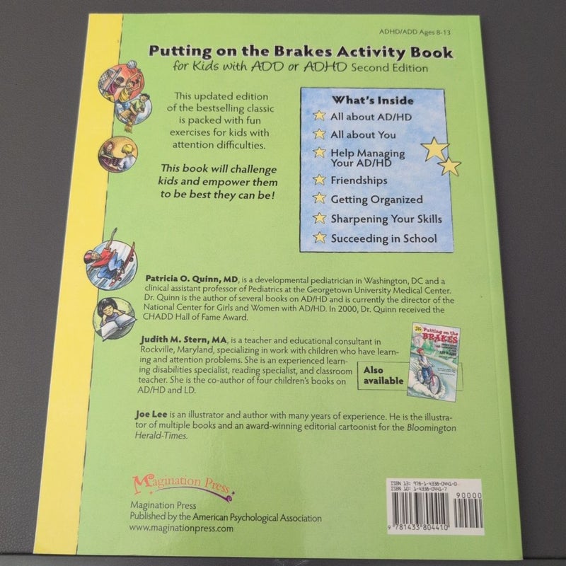 Putting on the Brakes Activity Book for Kids with ADD or ADHD