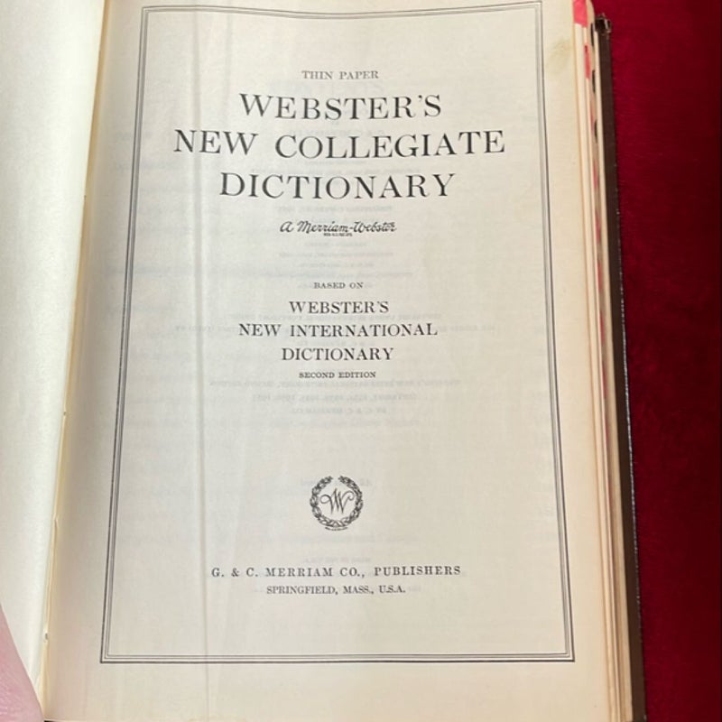 Webster New Collegiate Dictionary 