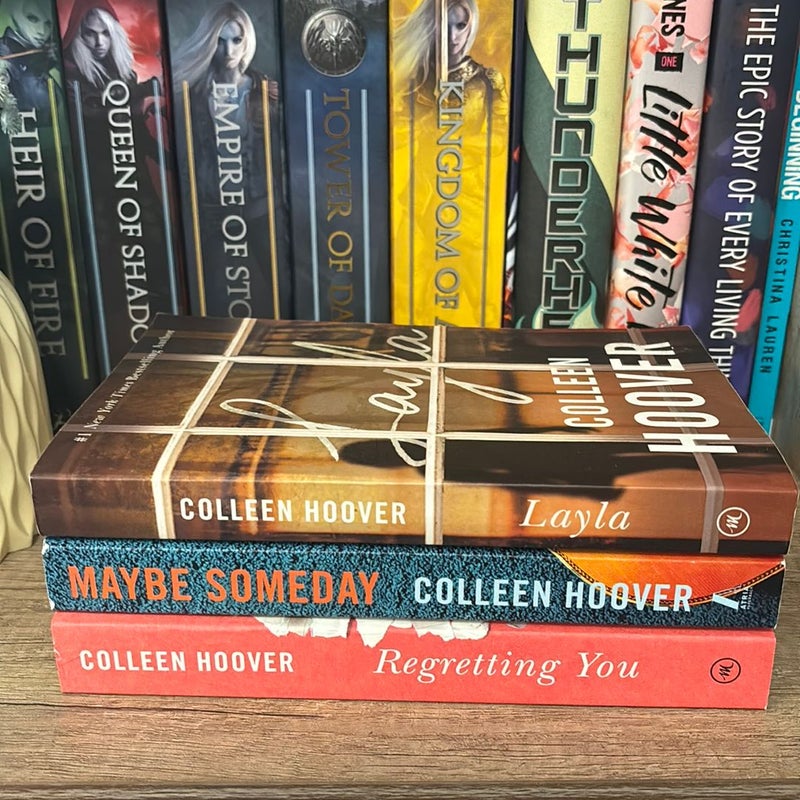 Colleen Hoover Book set (Layla, Maybe Someday, Regretting you)