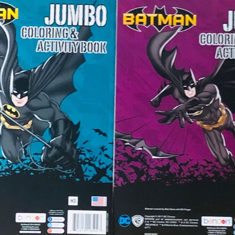 DC comics: Batman Jumbo coloring & activity 2-pack books