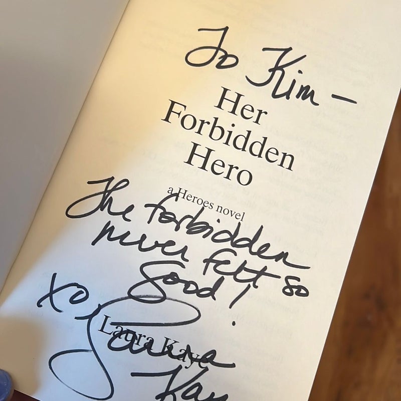 Her Forbidden Hero - signed and personalized to Kim 