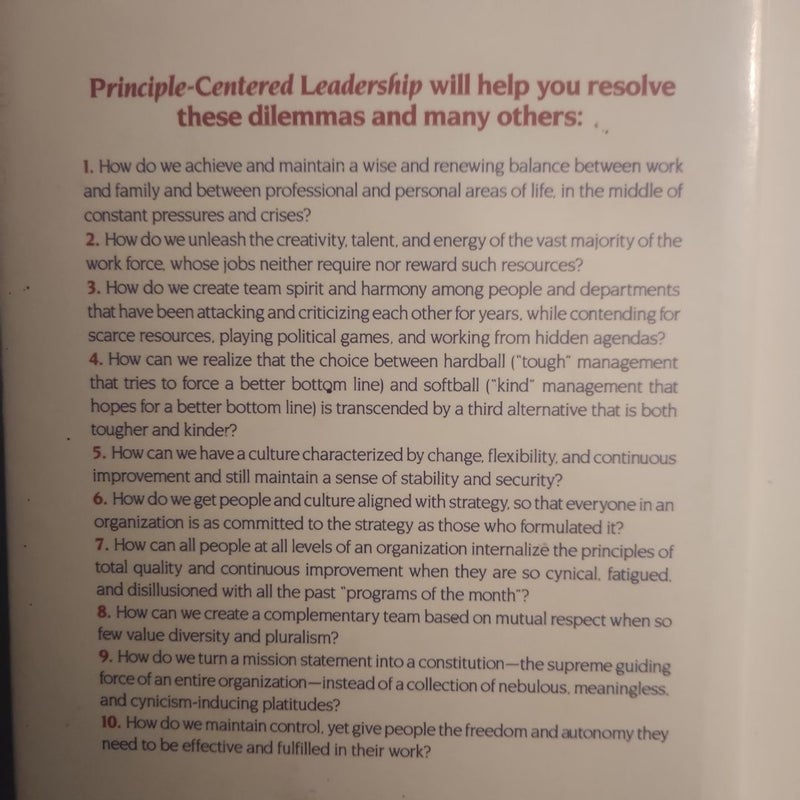 Principle-Centered Leadership