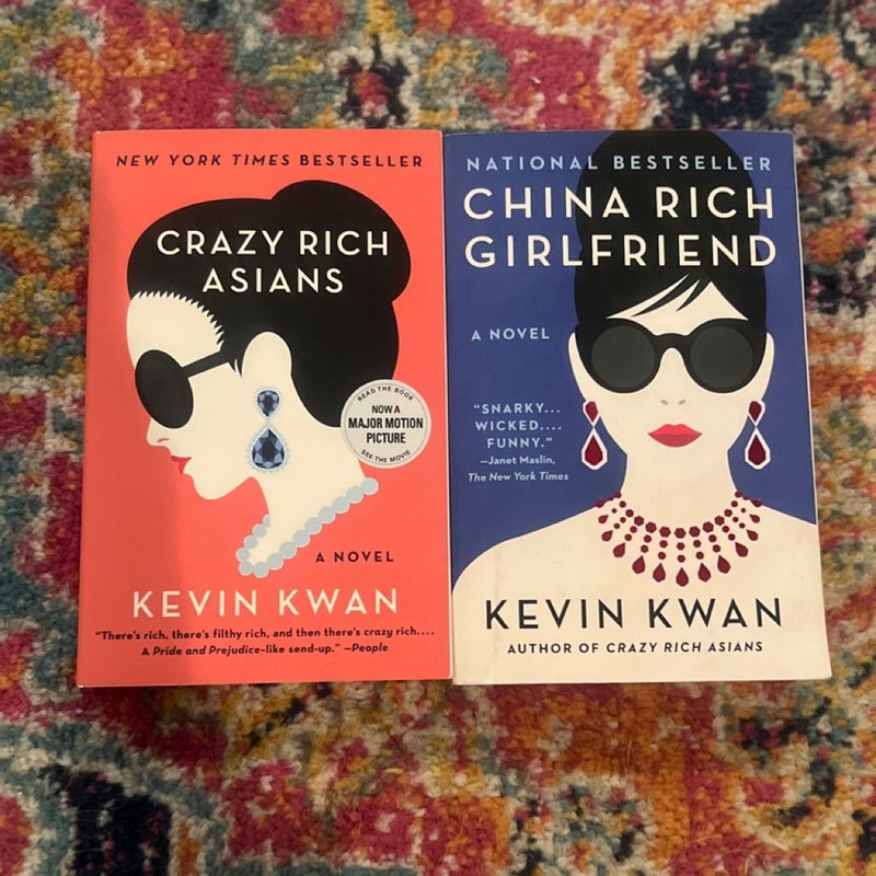 Lot of 2 PB - Kevin Kwan - Crazy Rich Asians & China Rich Girlfriends VG