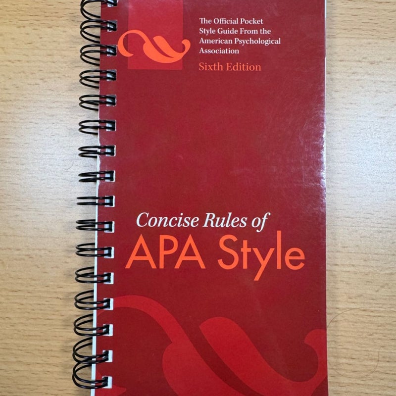 Concise Rules of APA Style