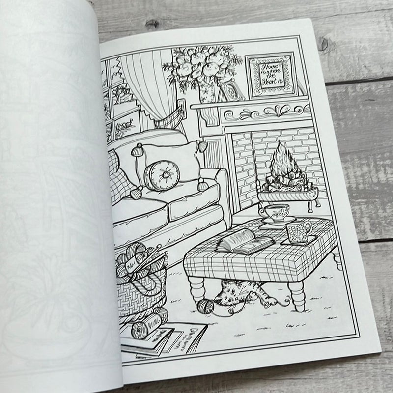 Creative Haven Home Sweet Home Coloring Book