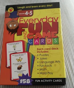Everyday Fun and Game Cards, Grades 4 - 5