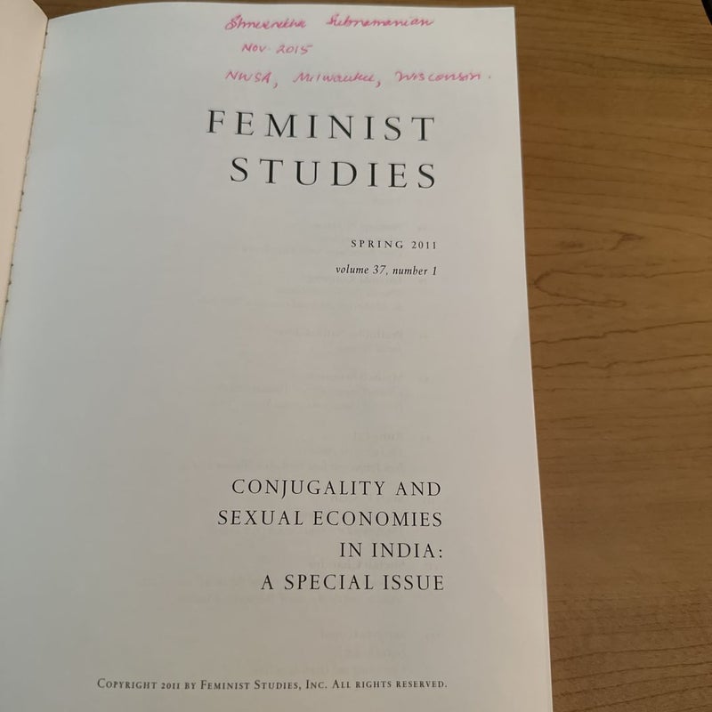 Feminist Studies Volume 37, Number 1, Spring 2011