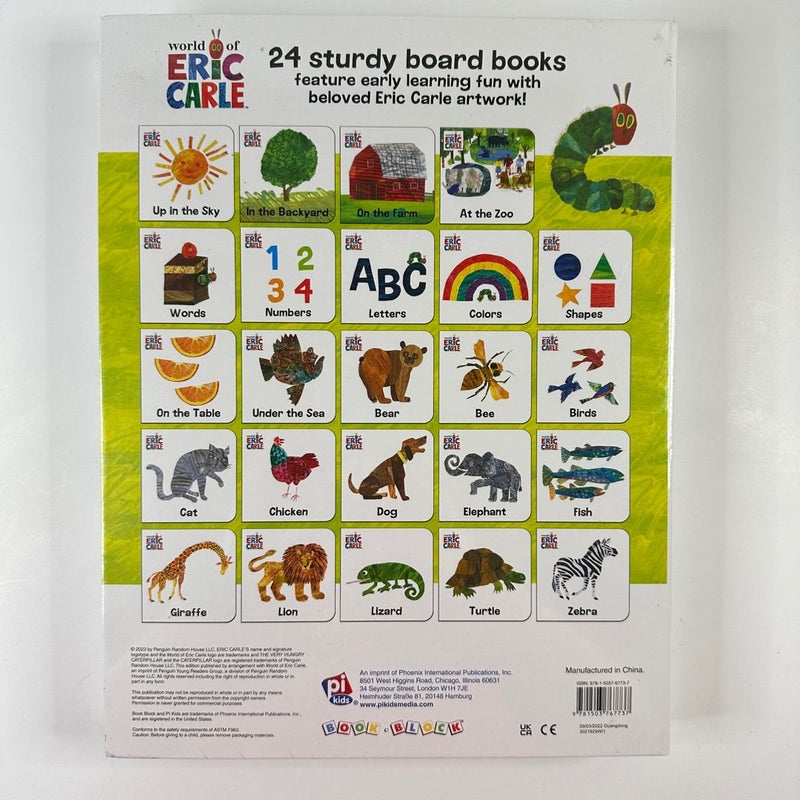 Eric Carle Deluxe 24 Board Book Box Set, NEW Early Learning Baby (Board Books)