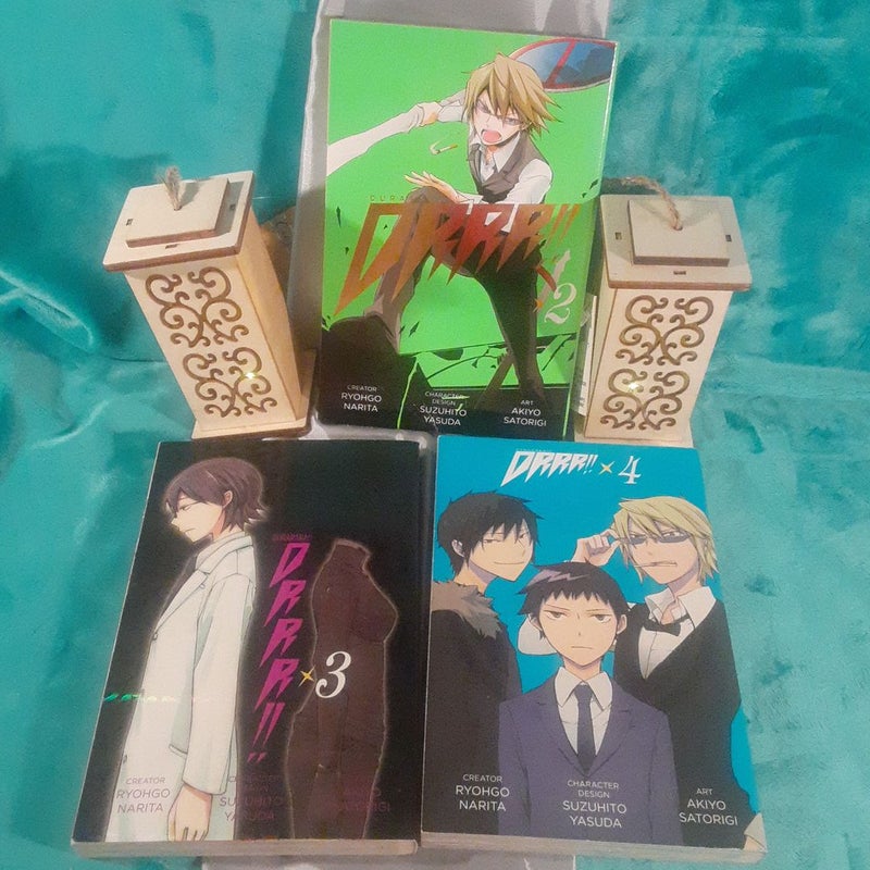 Durarara!!, Vol. 1, 2, 3, 4  / Yellow Scarves Arc 1 & 2 / Saika Arc 1,2,3! 9 manga set!