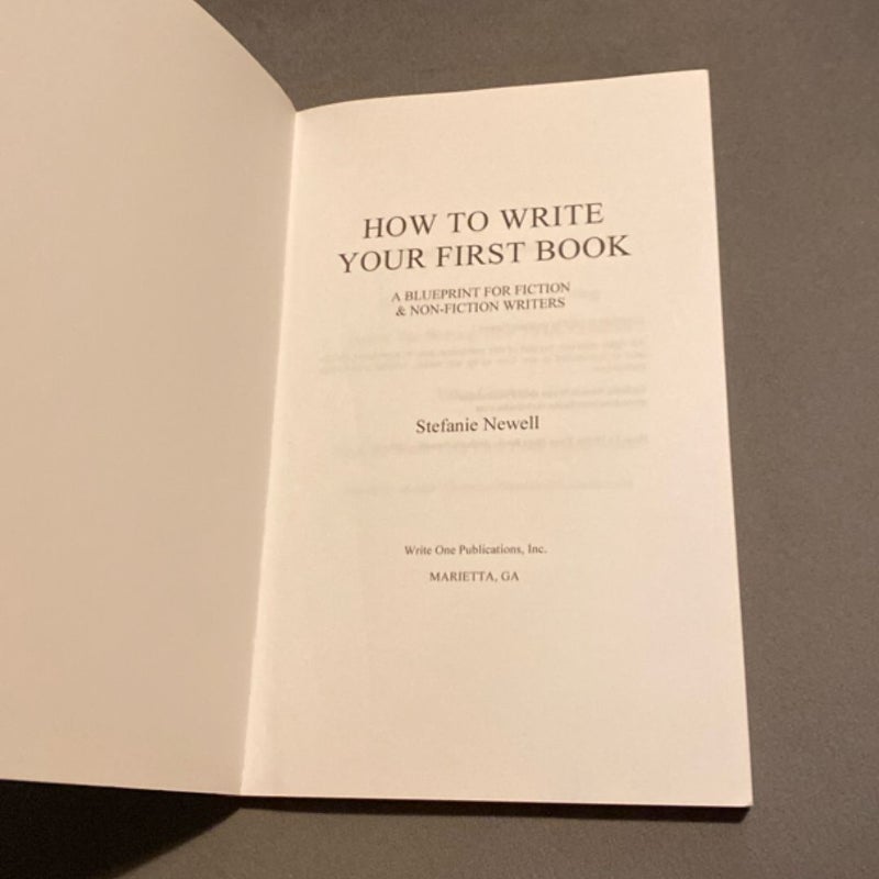How to Write Your First Book