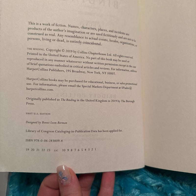 ADVANCED READER’S EDITION ARC The Binding