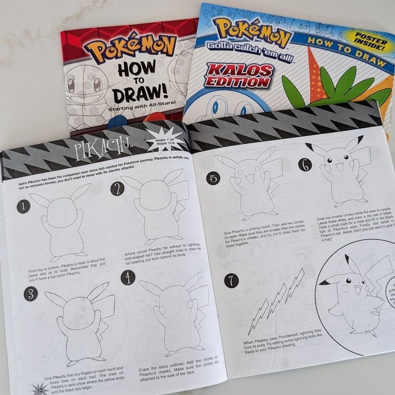 How to Draw Pokemon Set of 3 Books