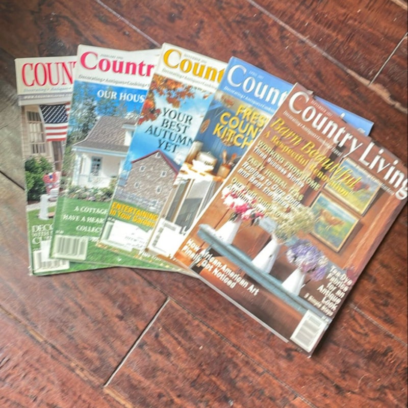 5 Vintage Country  Living Magazines 