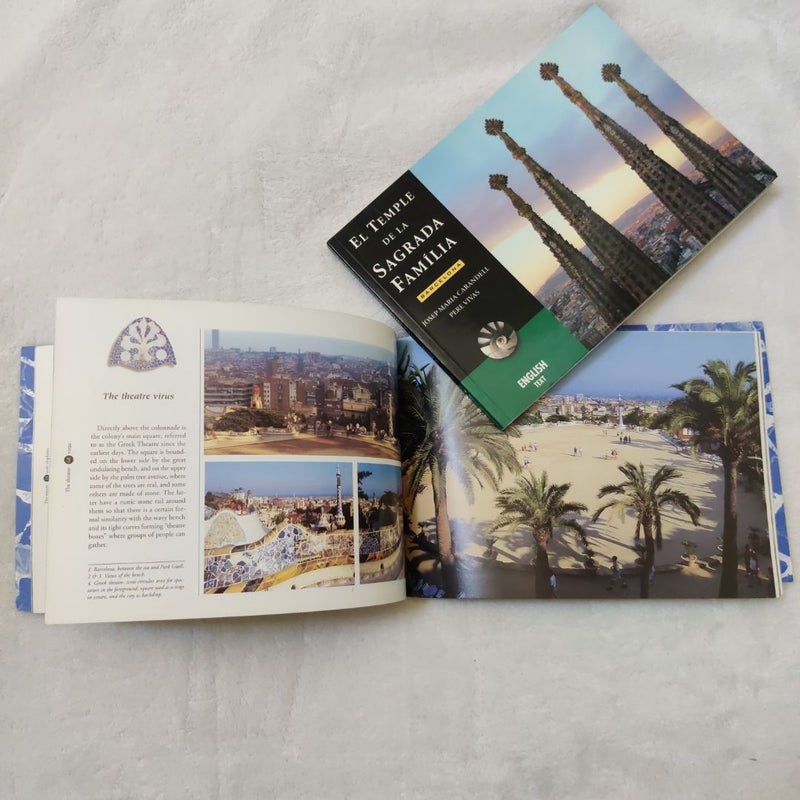 Two book guides on Antoni Gaudi's Sagrada Famila & Park Guell