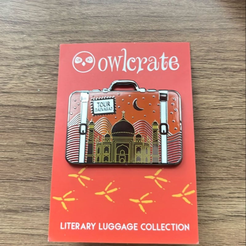 OWLCRATE literary luggage pin 