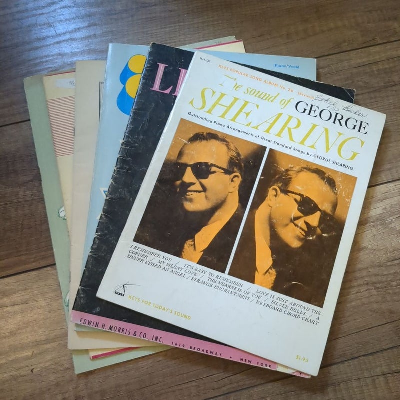 6 Vintage Piano Music Books!