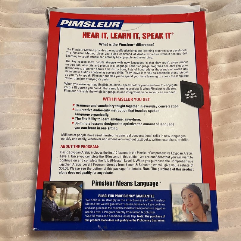 Pimsleur Arabic (Egyptian) Basic Course - Level 1 Lessons 1-10 CD