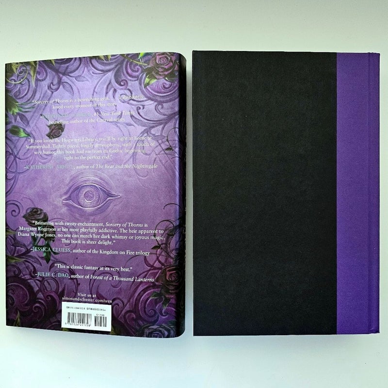 Sorcery Of Thorns SIGNED by Margaret Rogerson Owlcrate FIRST Edition 1st Print Hardcover PURPLE Dust Jacket