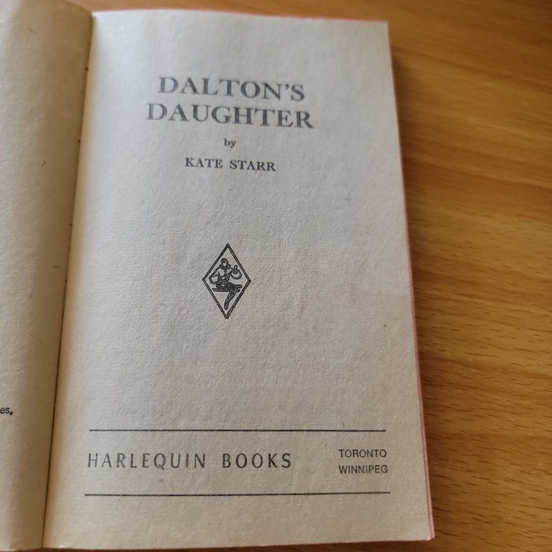 Dalton's Daughter (Vintage 1964 Harlequin)