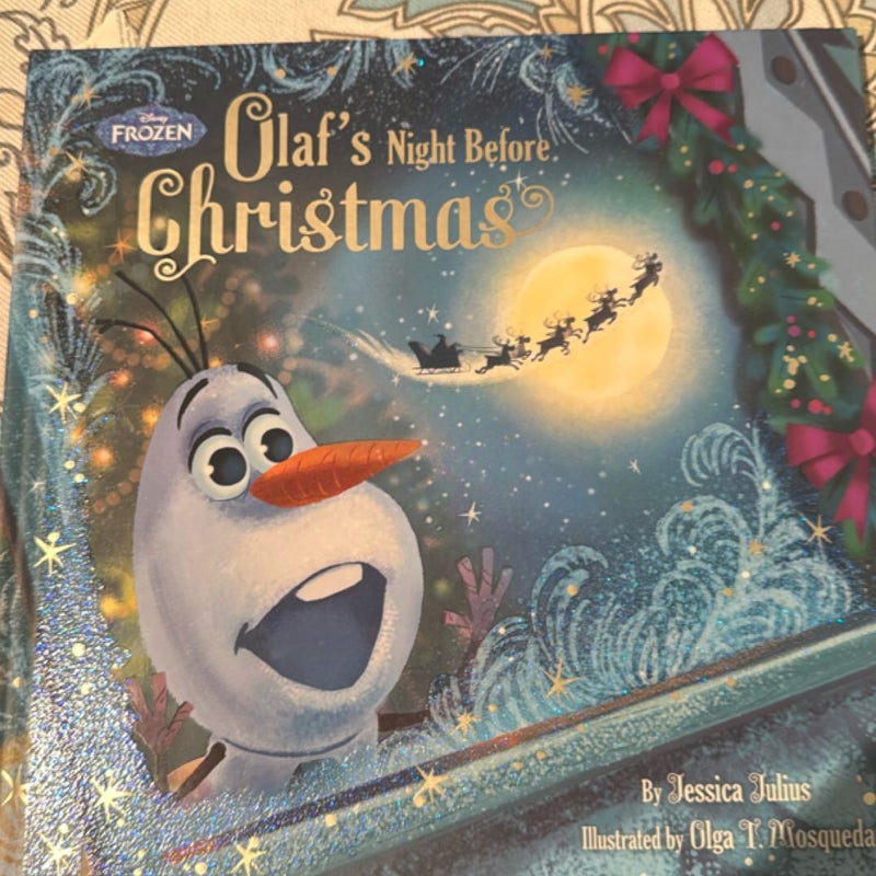 Frozen Olaf's Night Before Christmas Book and CD