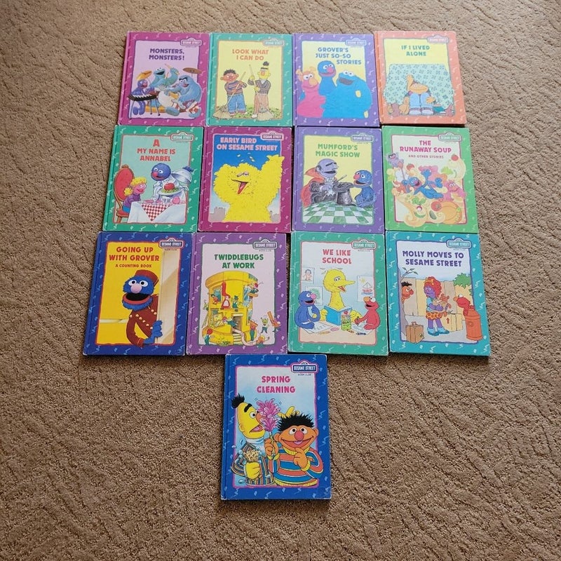 Lot of 13 Vtg 1990s Sesame Street Book Club Books Jim Henson Muppets