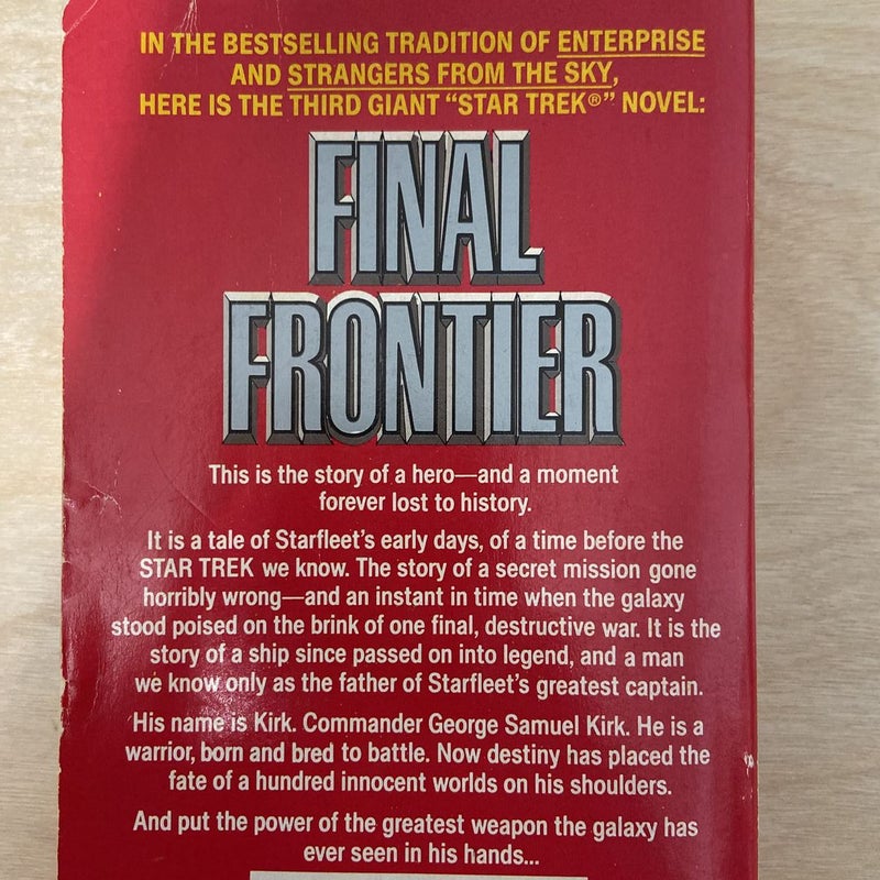 Star Trek Final Frontier (Giant Novel)