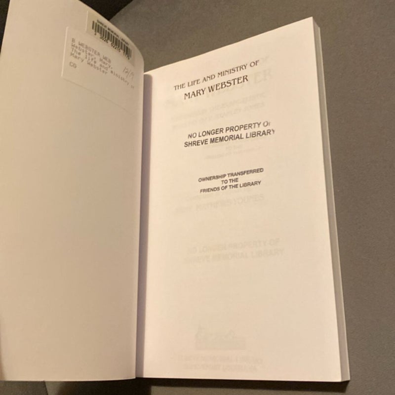 The Life and Ministry of Mary Webster