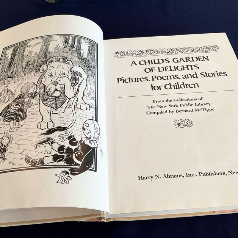 A Child’s Garden of Delights Pictures Poems Stories HC DJ