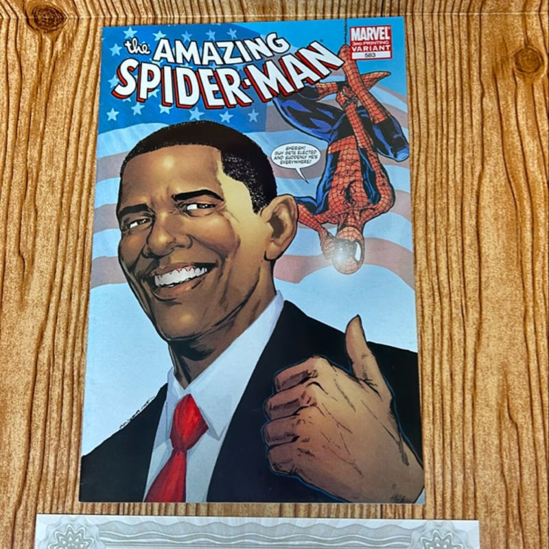 The Amazing Spriderman President Obama Cover