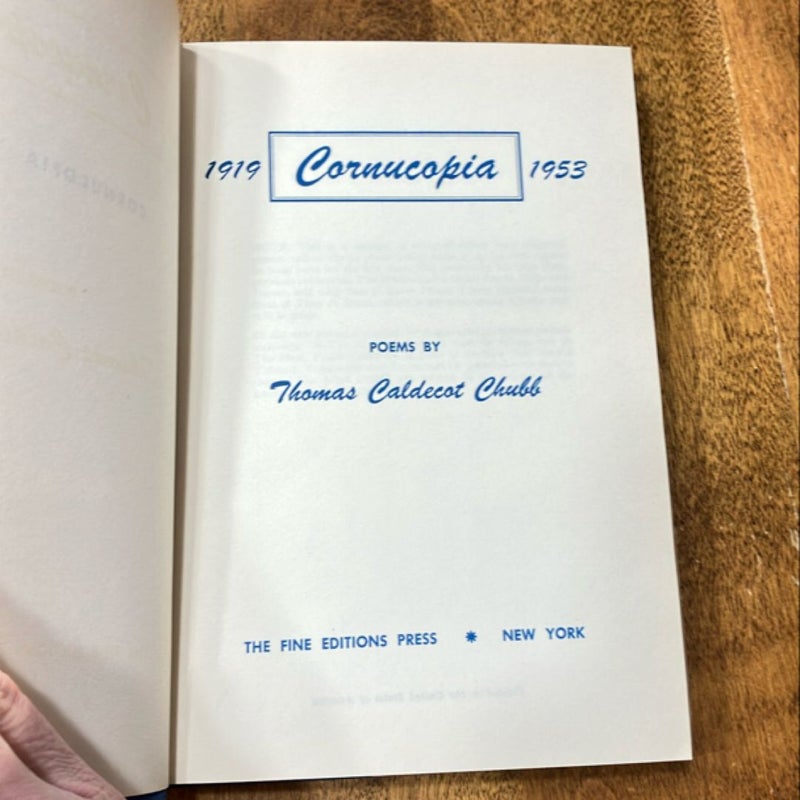 Cornucopia 1919-1953 Poems