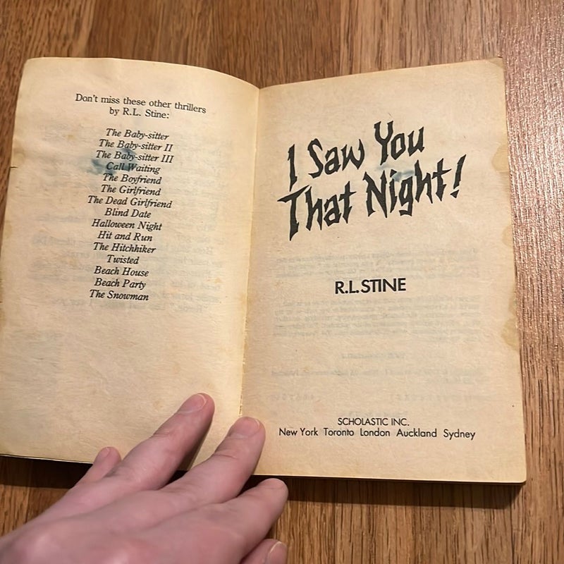 I Saw You That Night! (1st Edition)