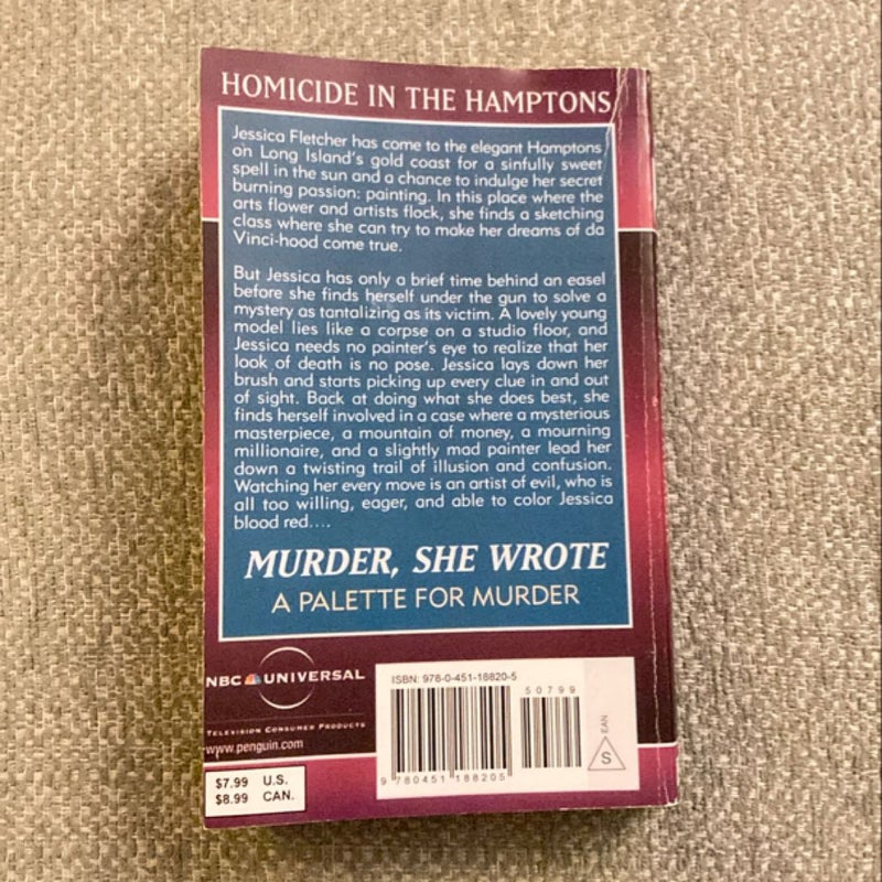 Murder, She Wrote: a Palette for Murder