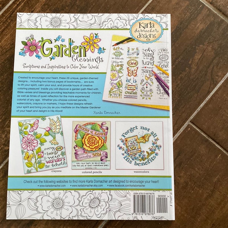 Garden Blessings Adult Coloring Book 