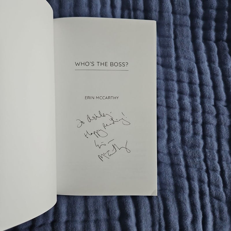 Who's the Boss? by Erin McCarthy signed