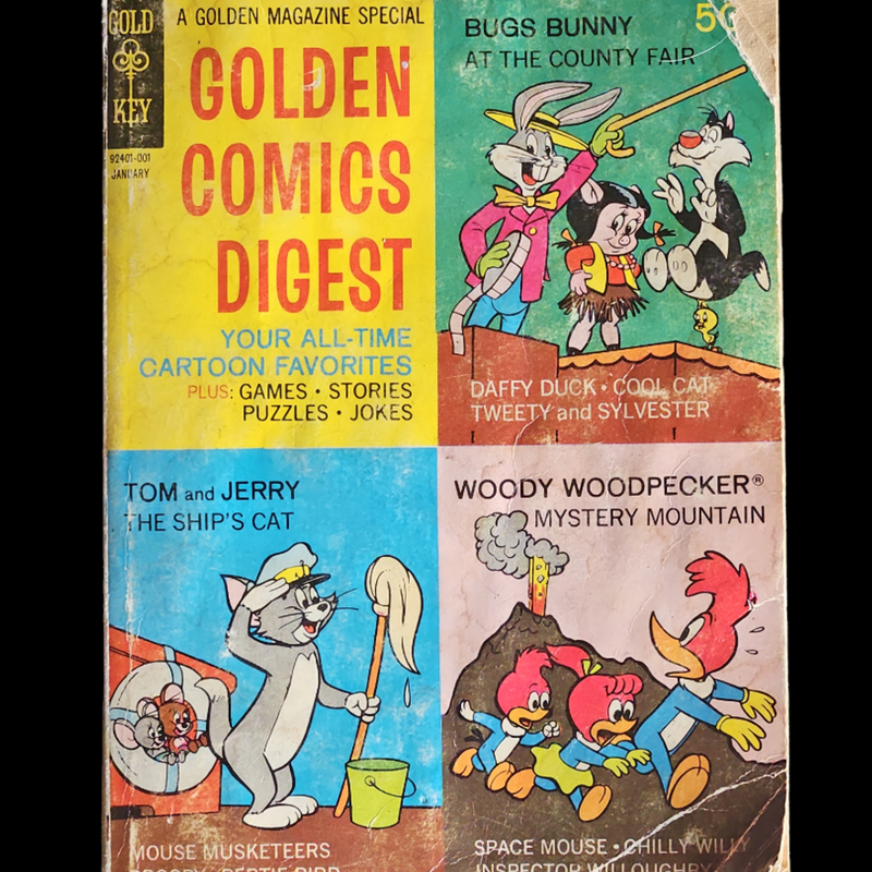 Lot of 6 Vintage Comic Books, Mixed Characters 