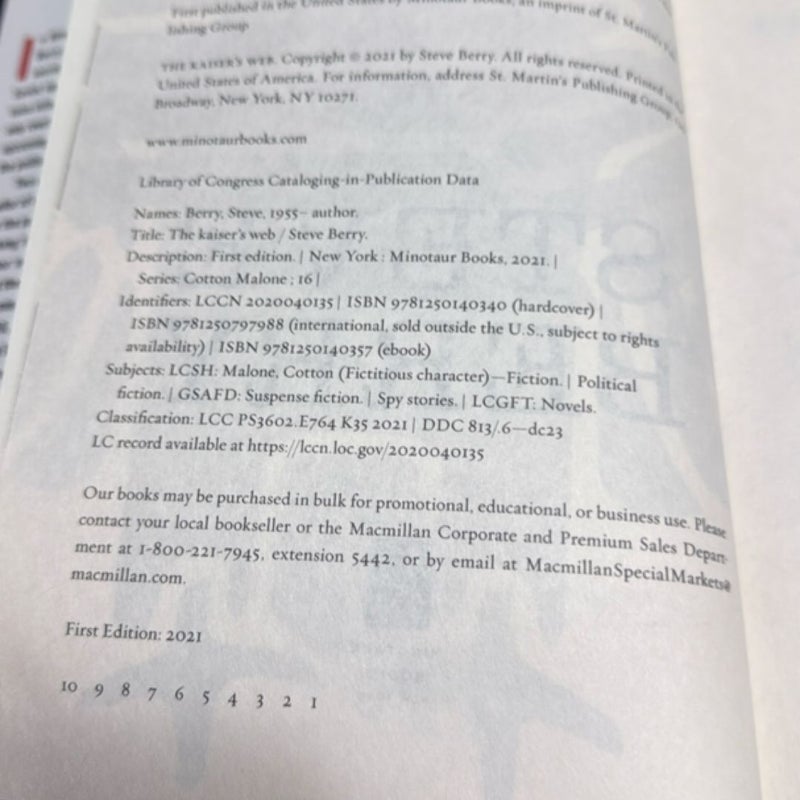 The Kaiser's Web First Edition