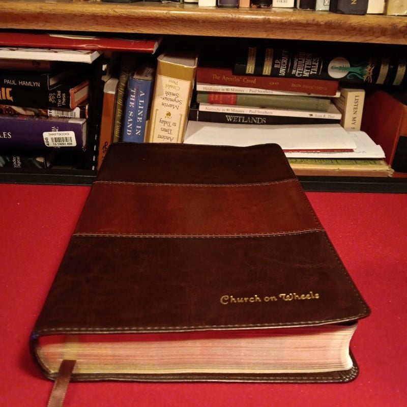 NIV Rainbow Study Bible, Saddle Brown LeatherTouch