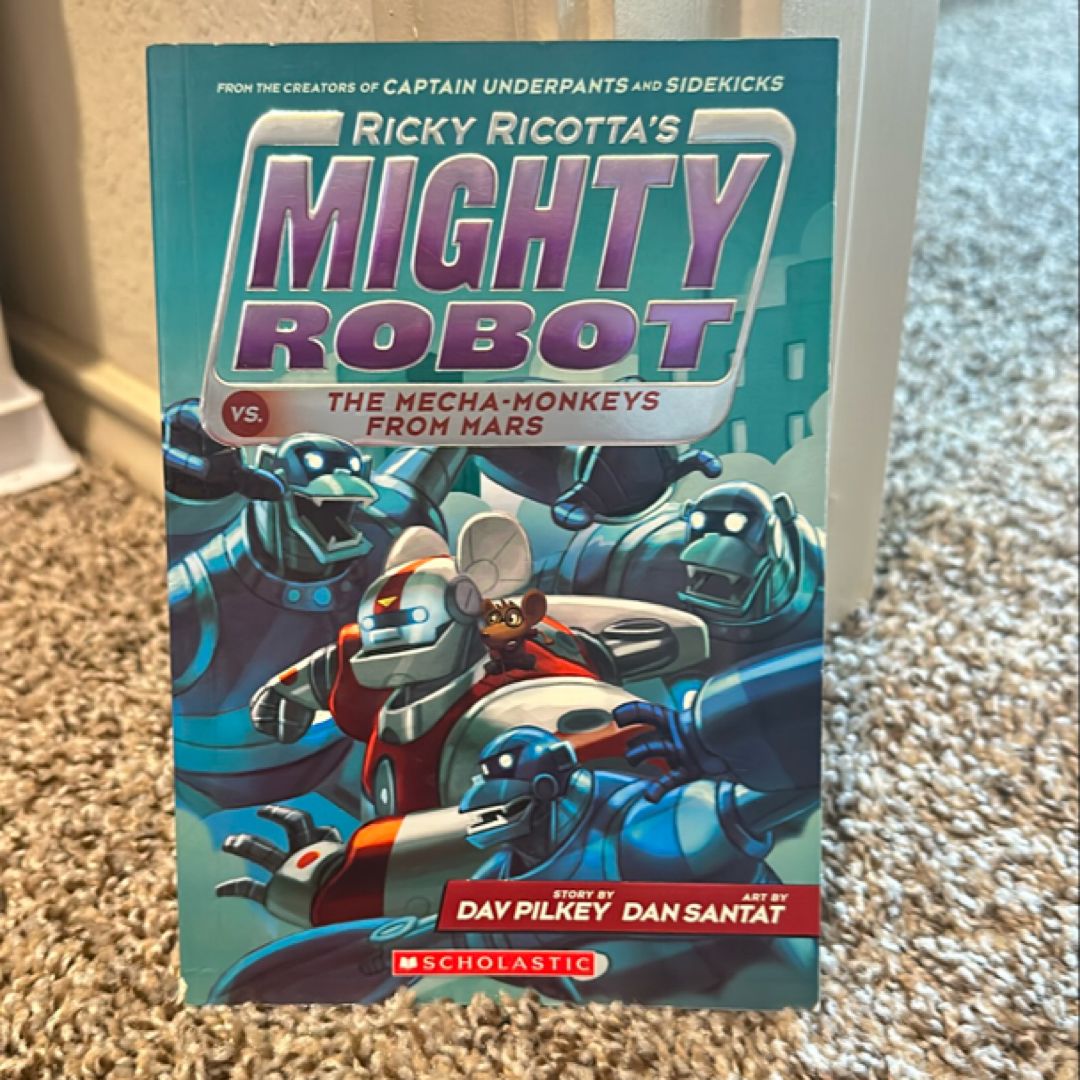 thumbnail image 2 of Ricky Ricotta's Mighty Robot Vs. The Mecha-monkeys From Mars (Book 4) By Dav Pilkey - Good Condition 2 of 5