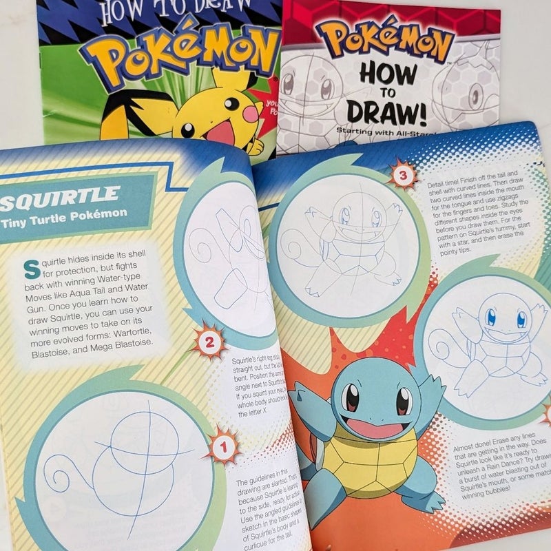 How to Draw Pokemon Set of 3 Books