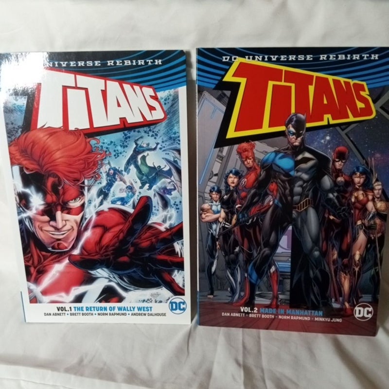 Dc universe rebirth Titans 1,2,3 comic books