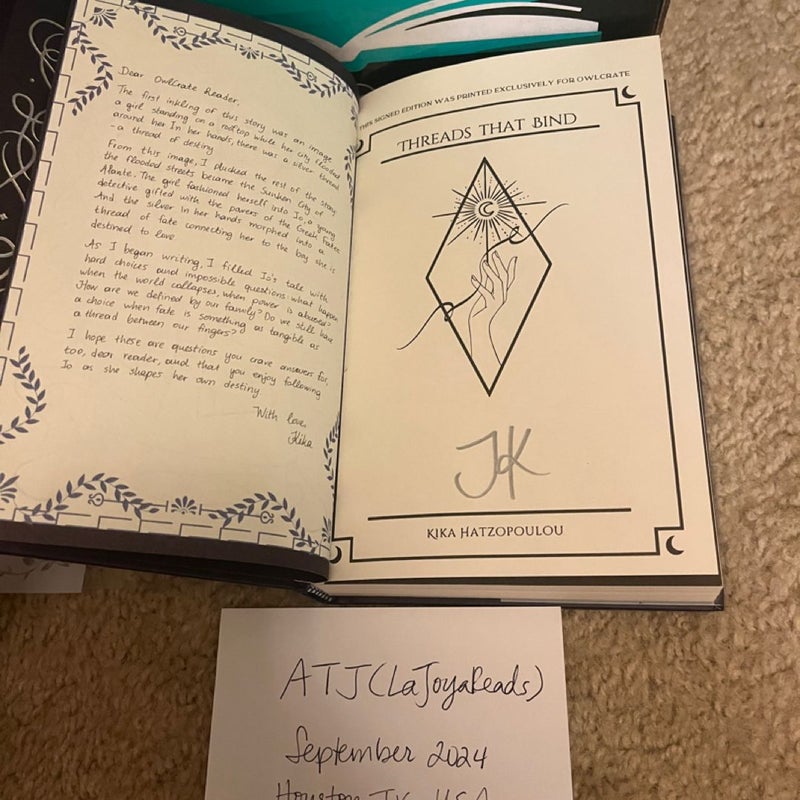 Owlcrate Threads that Bind / Hearts that Cut Exclusive Signed Editions