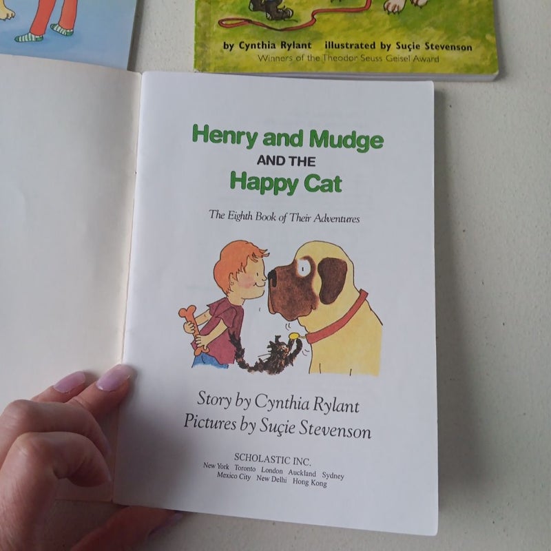 Henry and Mudge 3 Book Bundle: and the Funny Lunch; Take the Big Test; and the Happy Cat