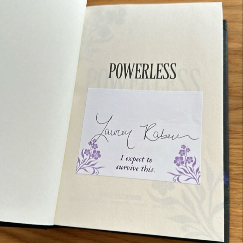 Powerless (SIGNED BOOKPLATE)