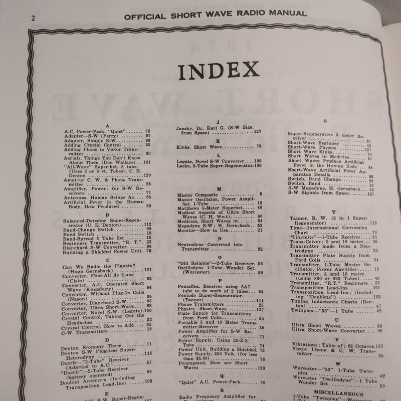 1934 Shortwave Radio Manual