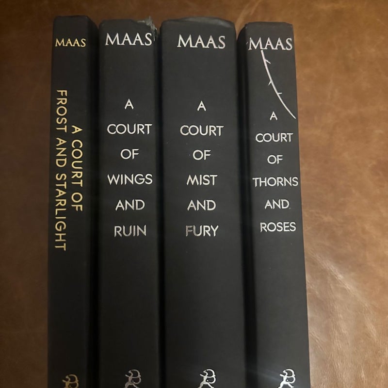 A court of thorns and roses first edition set with bookish box dust jackets