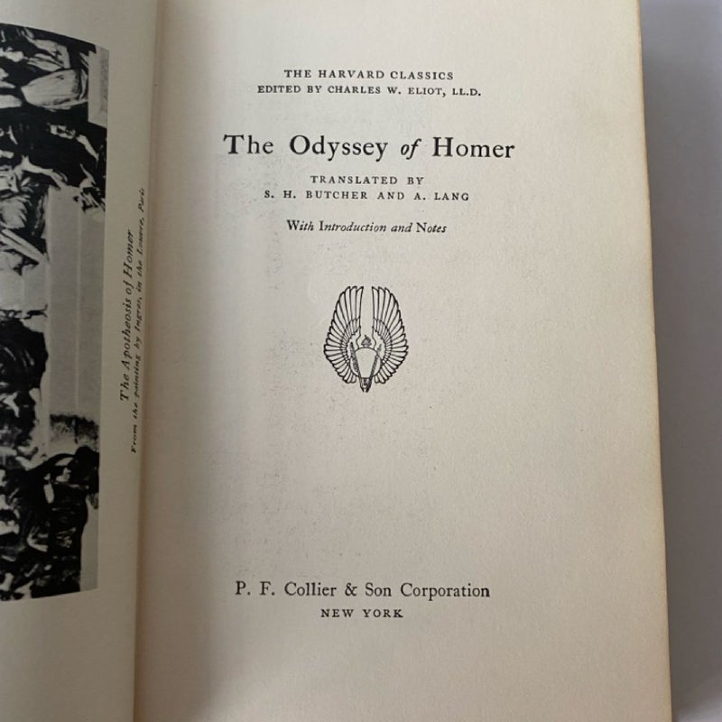 The Odyssey of Homer ~ The Harvard Classics Deluxe Edition (1937) Leather Bound