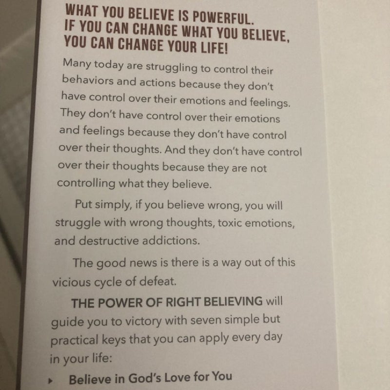 The Power of Right Believing