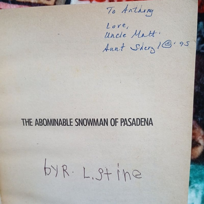 The Abominable Snowman of Pasadena