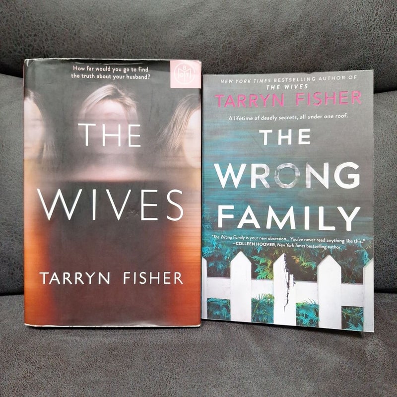 2 Tarryn Fisher Psychological Thrillers bundle lot set The Wives and The Wrong Family 